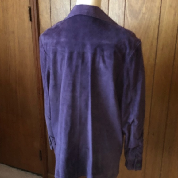 Coldwater Creek Purple Suede Jacket - Picture 2 of 4